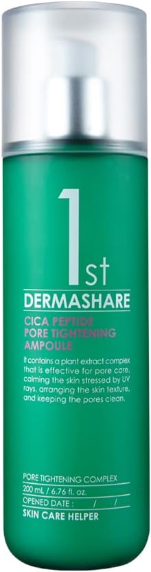 「ダーマシェアのシカペプチド配合毛穴引き締め美容液『CICA PEPTIDE PORE TIGHTENING AMPOULE』200ml、毛穴ケア・肌の引き締め・紫外線ストレス対策に効果的」