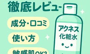 ニキビケア｜アクネス化粧水 徹底レビュー用サムネイル—成分・効果・口コミ・使い方・敏感肌OKかを解説するアイキャッチ画像