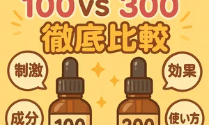 リードルショット100 vs 300 徹底比較サムネイル—針美容液の違いを図解。刺激・効果・成分・使い方を解説し、毛穴ケアやハリUPの選び方を案内