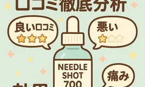 リードルショット700 口コミ徹底分析｜良い口コミ・悪い口コミ・痛みの実態・効果を検証するサムネイル—VTコスメの針美容液の評判をわかりやすく解説するアイキャッチ画像