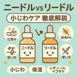 ニードルvsリードルの違い｜小じわケア徹底解説サムネイル—針美容液（マイクロニードル／スピキュール）の仕組み・使い方・併用NG、保湿とレチノール／ペプチドの選び方を比較
