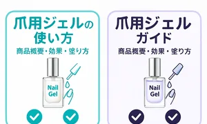 北の快適工房「爪用ジェル」商品概要と使い方を図解したサムネイル