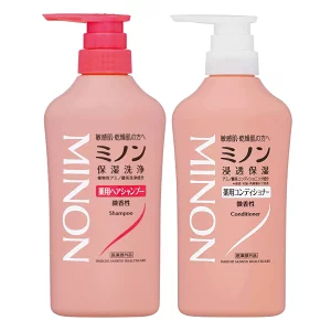 ミノン 薬用ヘアシャンプー＆コンディショナー｜敏感肌向けのアミノ酸系・低刺激処方セット（医薬部外品）