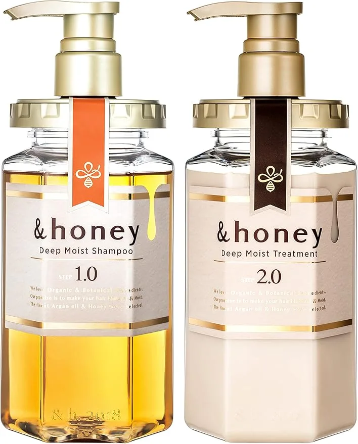 &honey（アンドハニー）ディープモイスト シャンプー1.0＆トリートメント2.0 セット｜蜂蜜由来の保湿でしっとりまとまる市販ヘアケア