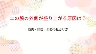 二の腕の外側が盛り上がる原因を筋肉・脂肪・姿勢の見分け方とともに解説するアイキャッチ画像